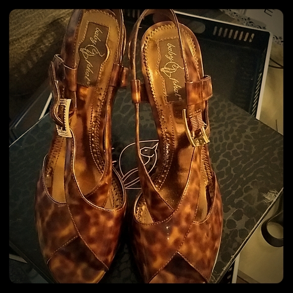 Baby Phat tortoise print heels (OCTS) - Picture 1 of 5